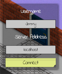 The server connection screen from univercity